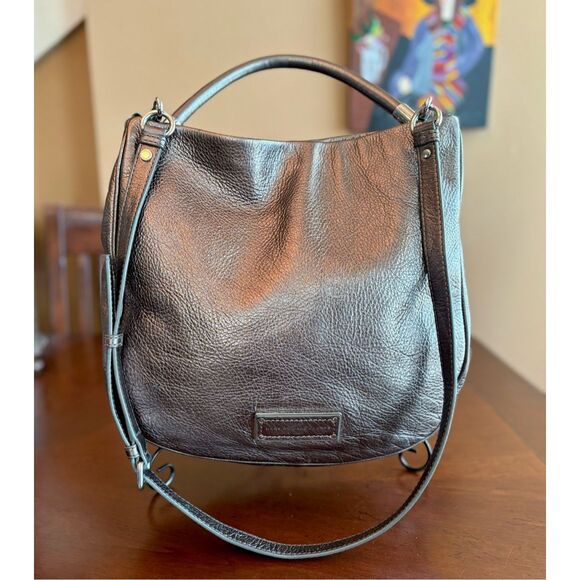 MARC BY MARC JABOBS "Too Hot to Handle" Hobo Crossbody/Shoulder Bag in Gunmetal - Picture 3 of 16
